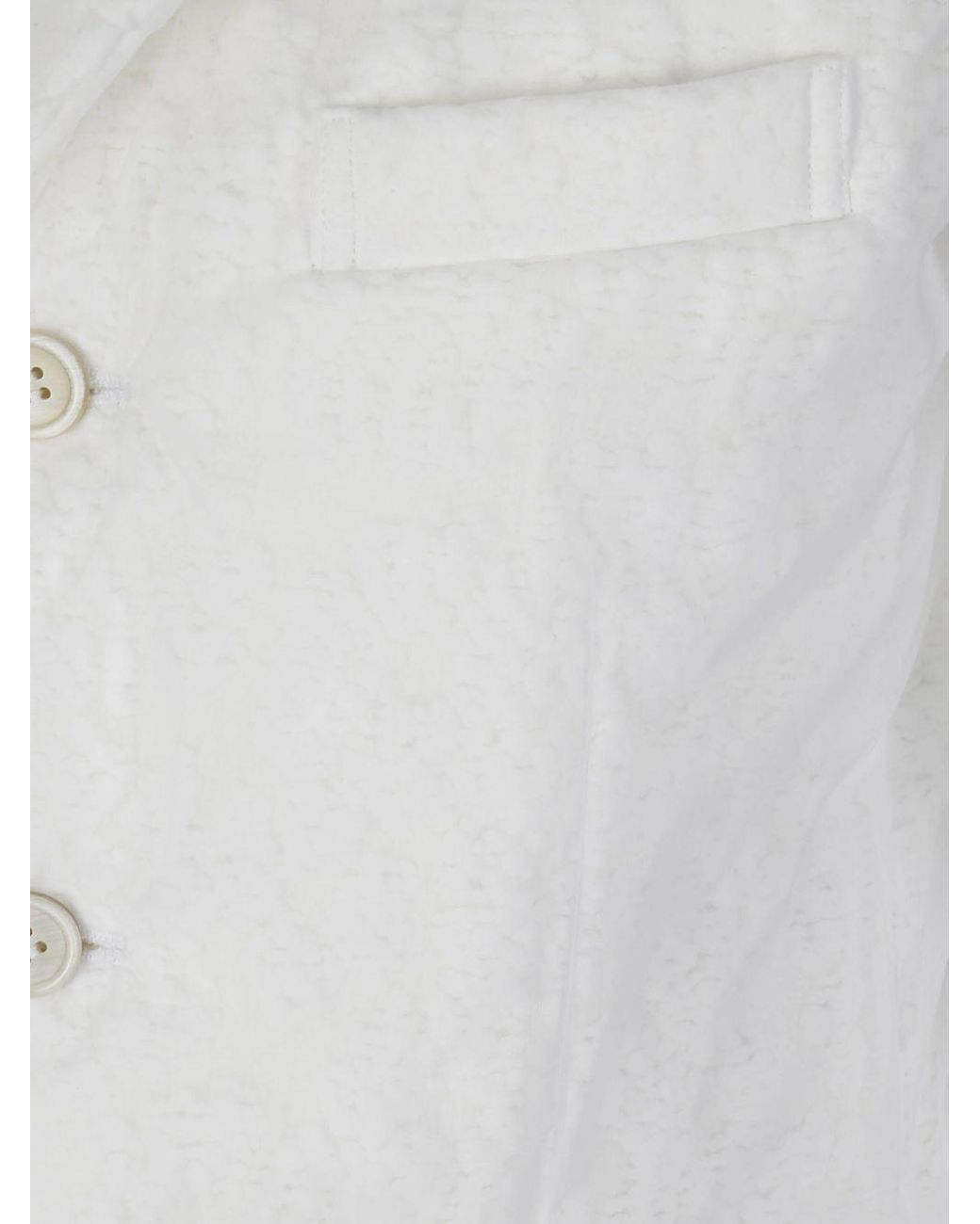 Comme des Garçons White Single-Breasted Coat