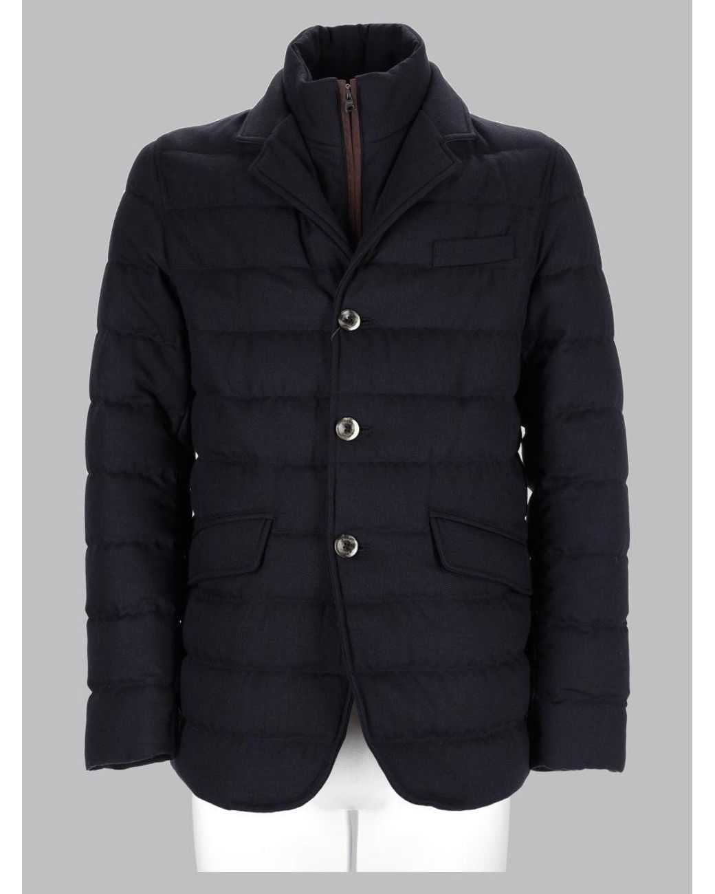 Herno Blue Quilted Padded Viscose-Blend Sports Jacket for men
