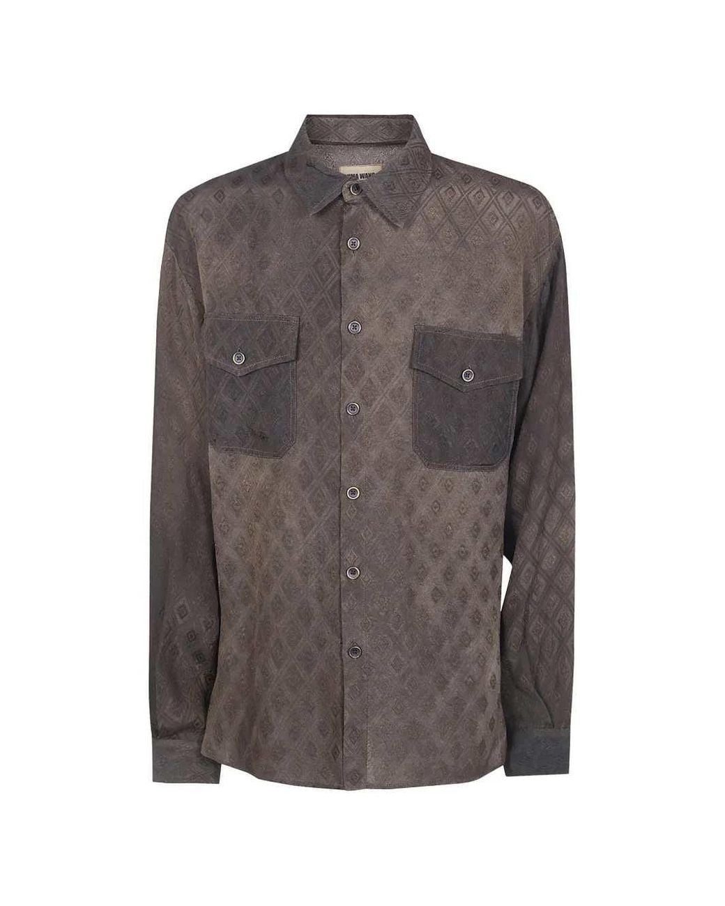 Uma Wang Gray Tavis Ankara Top for men