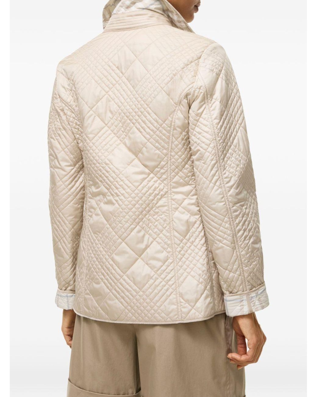 Burberry Natural Quilted Nylon Fernleigh Jacket