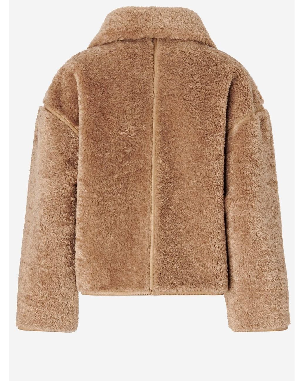Pinko Brown Shearling Effect Jacket
