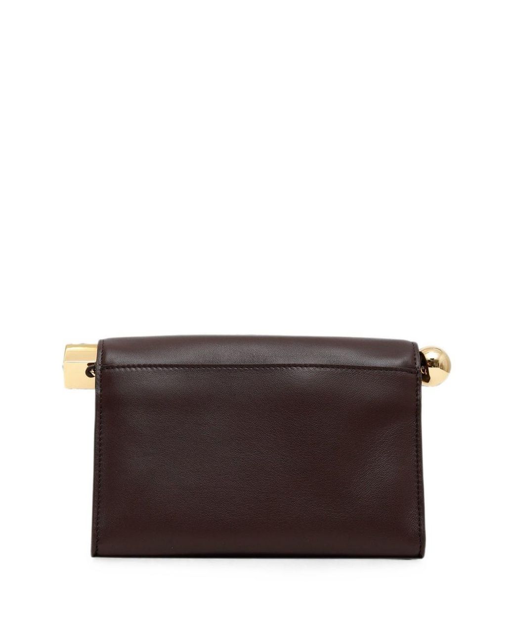 Jacquemus Brown Le Sac Rond Carre Leather Clutch