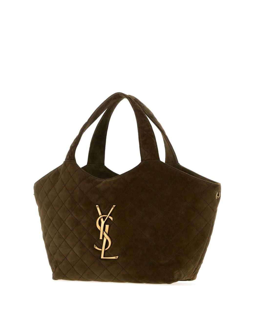 Saint Laurent Brown Mud Suede Medium Icare Shopping Bag