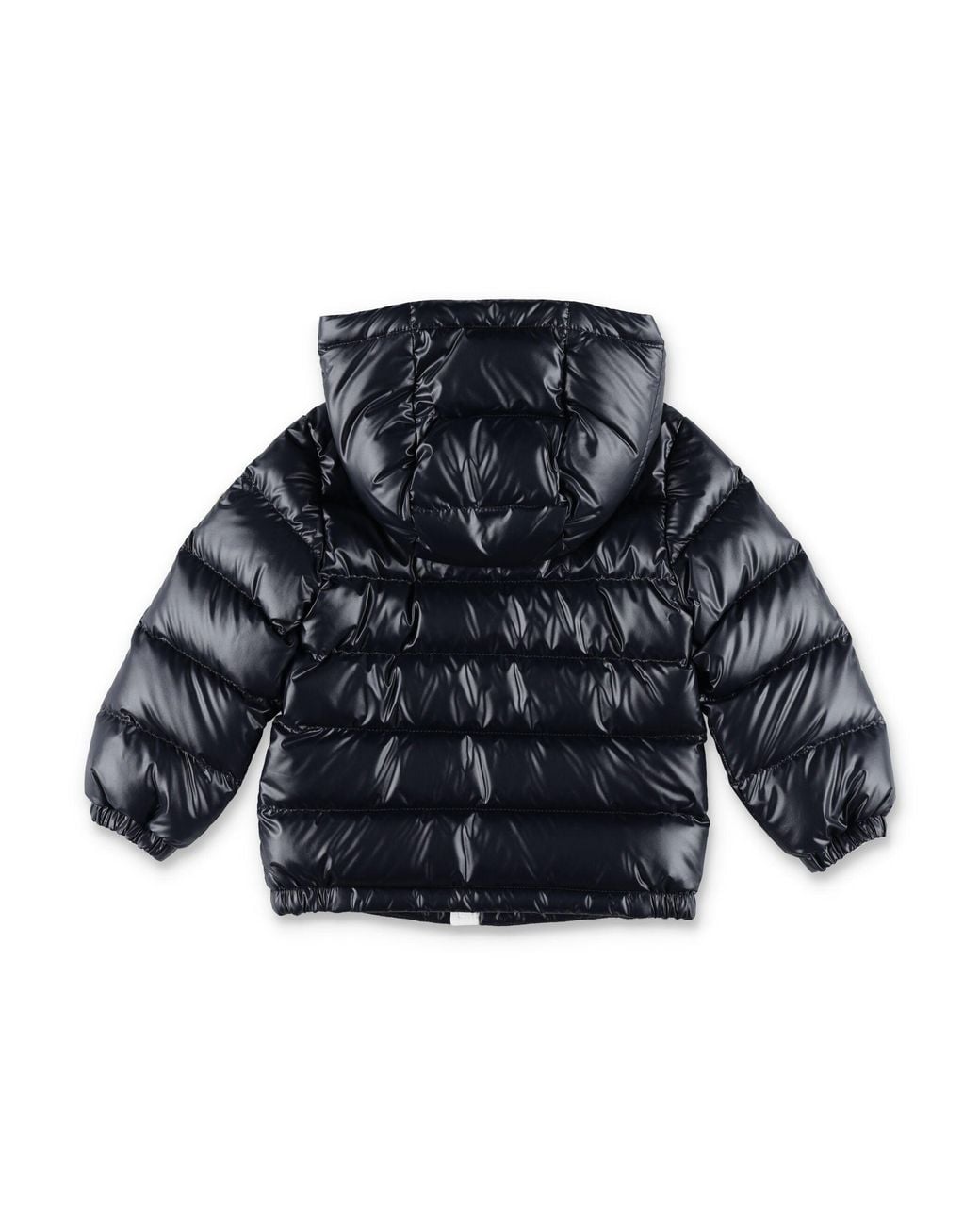 Moncler Blue Mini Hooded Glossy Down Puffer Jacket