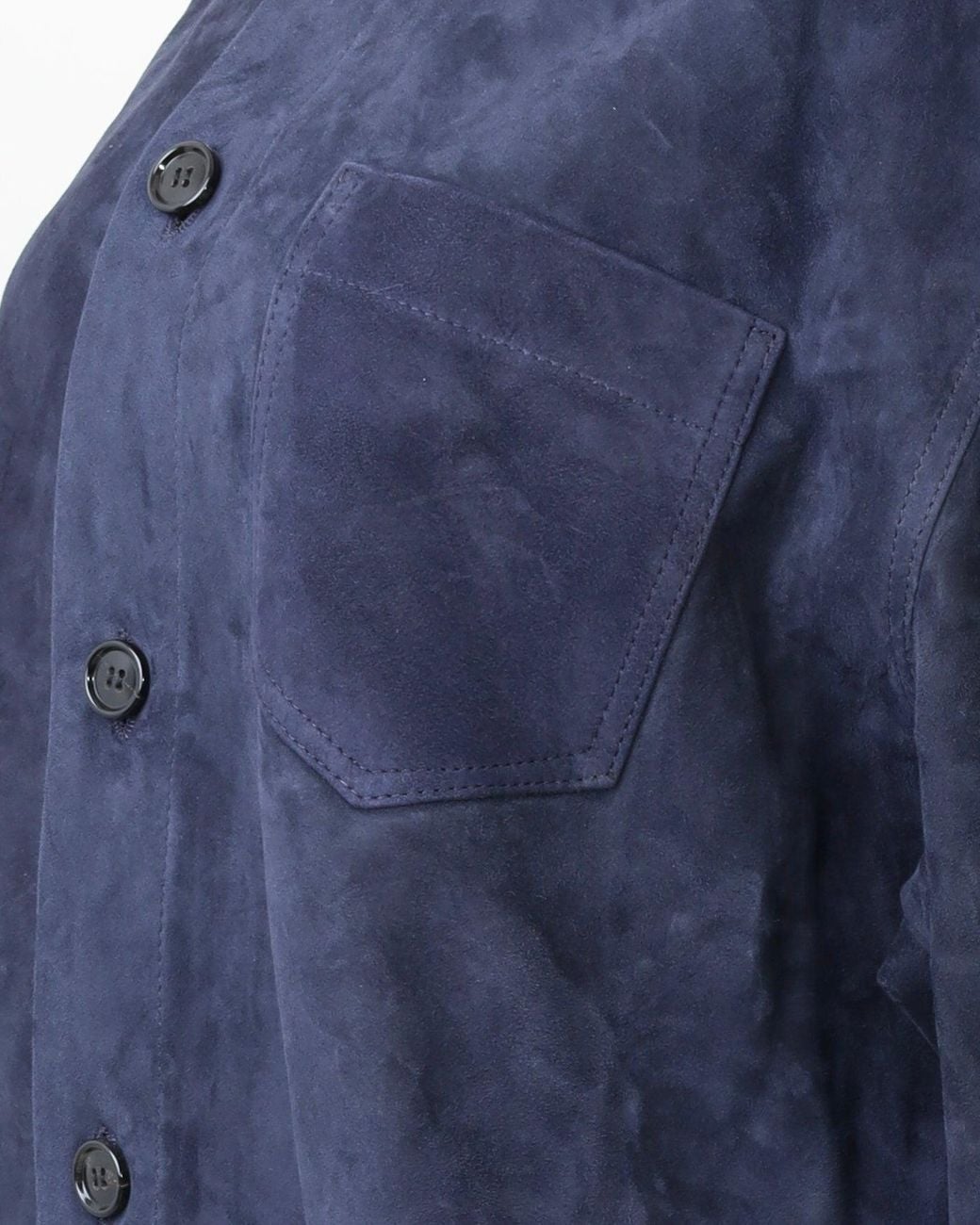 AMI Blue Overshirt With Waist Drawstring