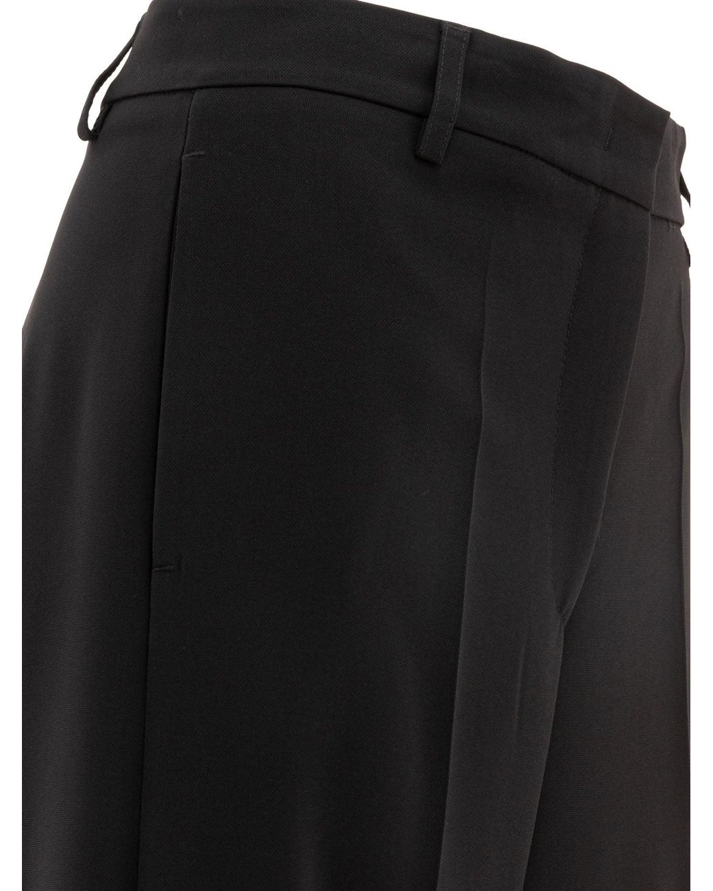 Semler Black Wide-Leg Pants Trousers