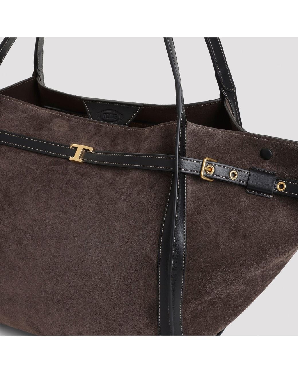 Tod's Brown Tim Medium Shopping Bag