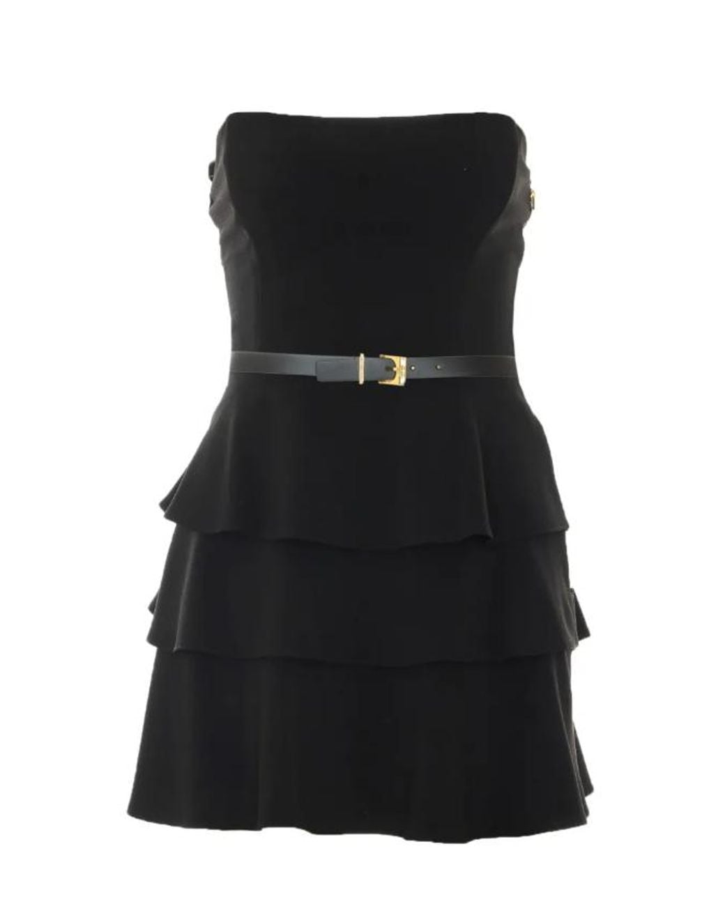 Elisabetta Franchi Black Short Dress