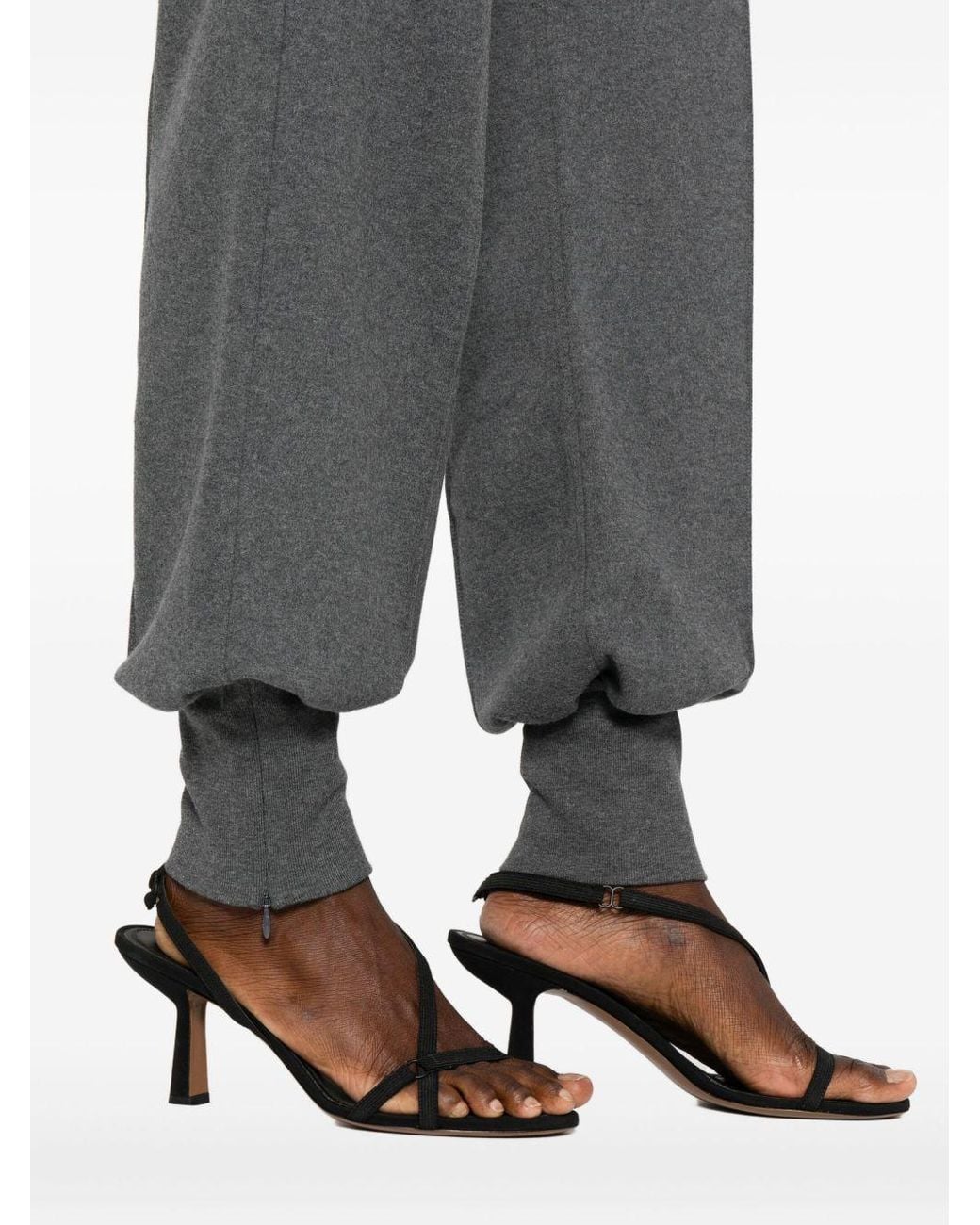 Tom Ford Gray Tapered Leg Trousers With Adjustable Drawstring And Elasticized Cuffs