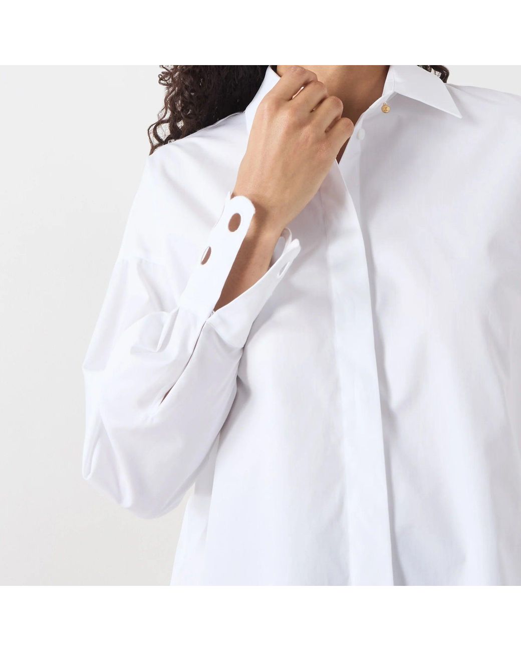 Max Mara Blue Studio Staffa Broderie Shirt
