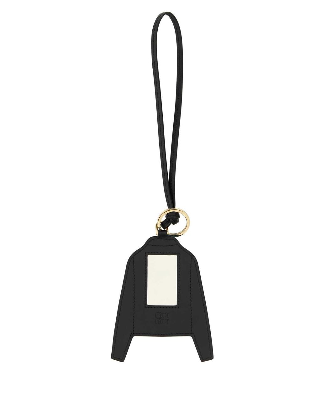 Miu Miu Blue Cerulean Leather Keyring