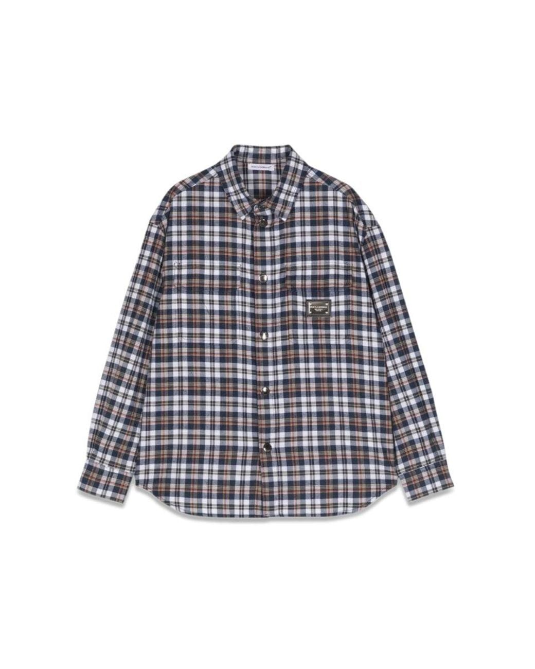 Dolce & Gabbana Gray Ml Plaid Shirt
