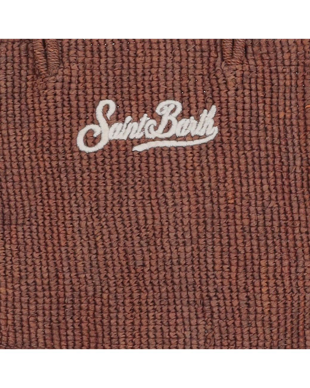 Mc2 Saint Barth Red Rafiya Handbag With Logo