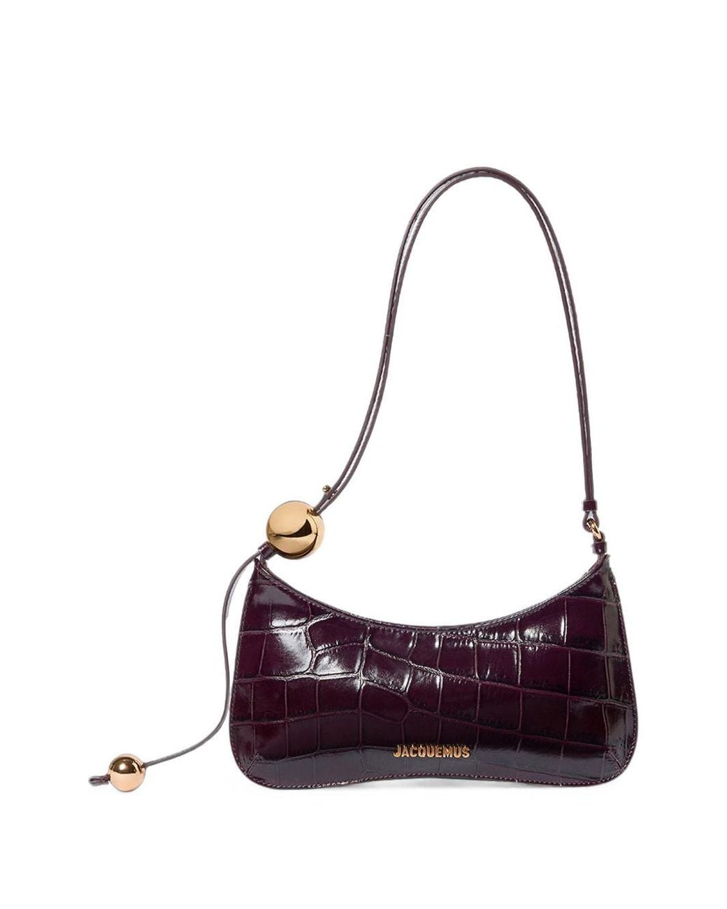 Jacquemus Purple Le Bisou Perle Leather Shoulder Bag