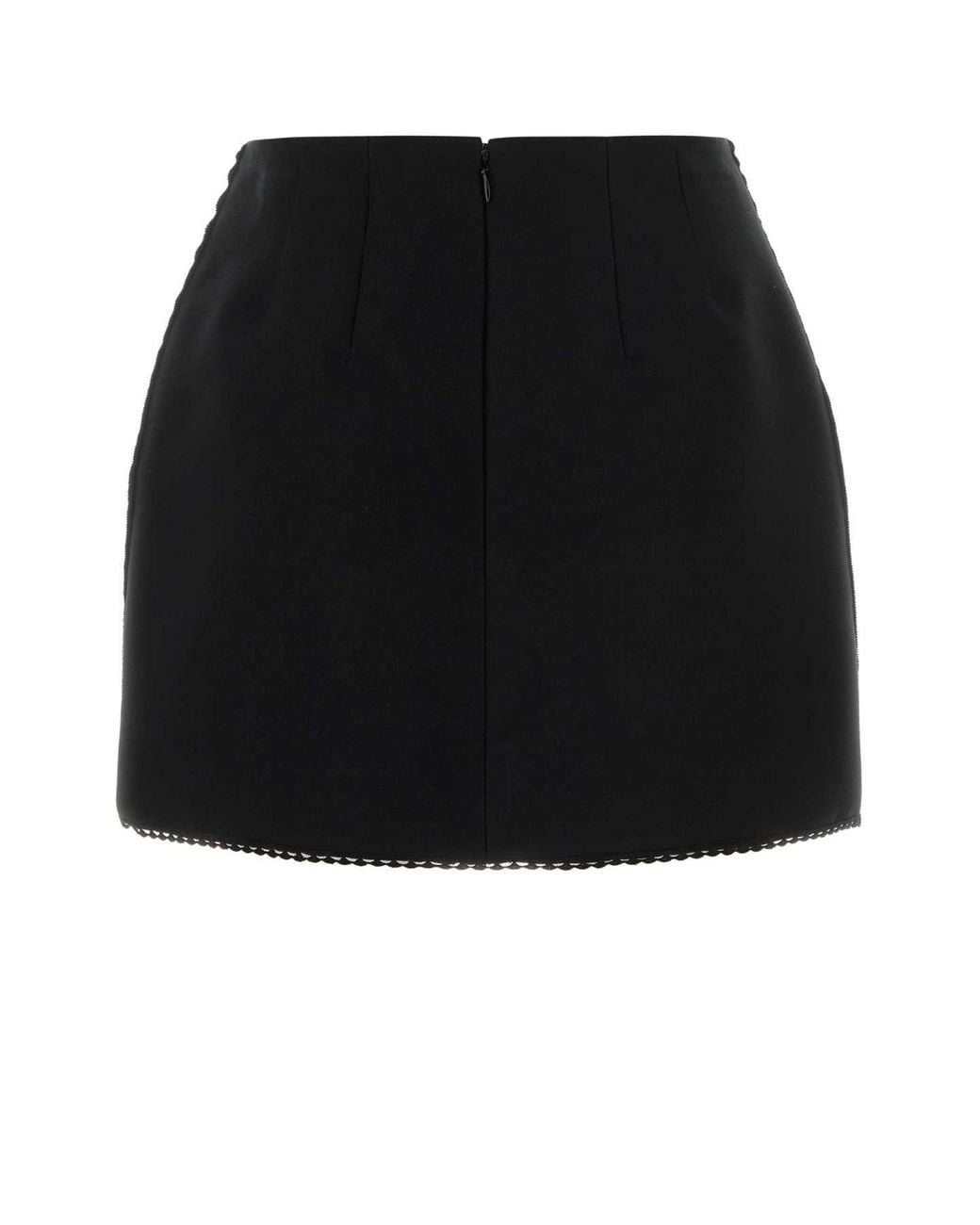Prada Black Polyester Blend Mini Skirt