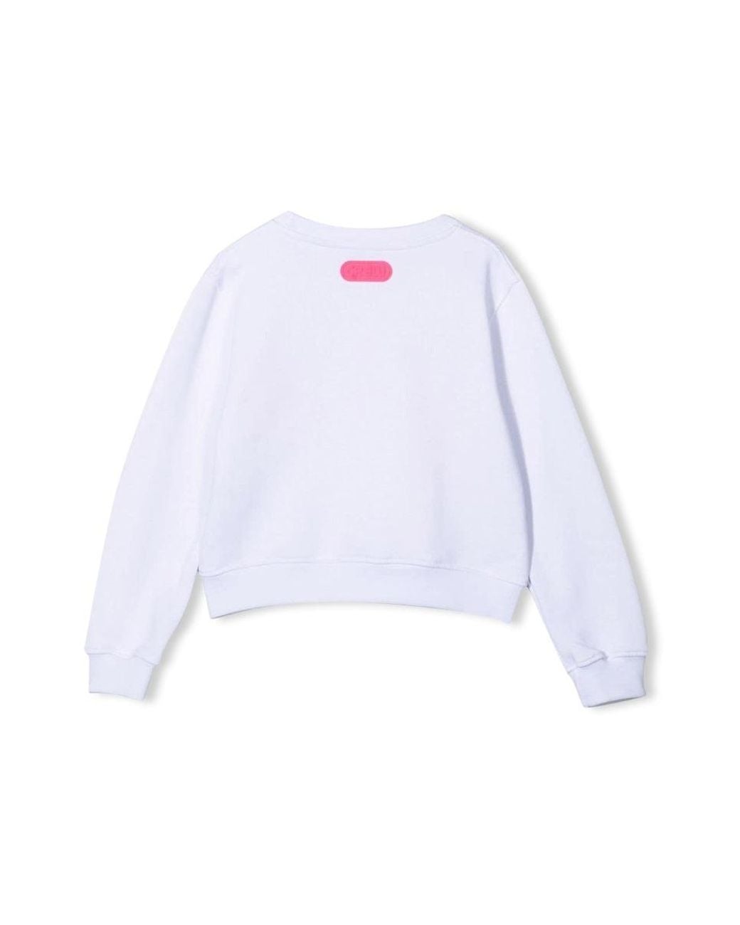 Gcds White Sweatshirt Cropped Girl