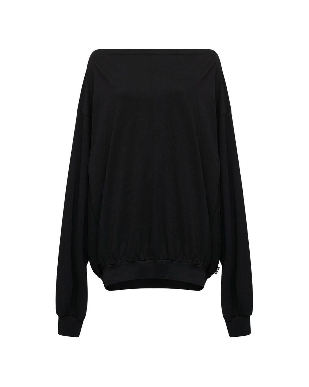 MM6 by Maison Margiela Black Cotton Oversized Top
