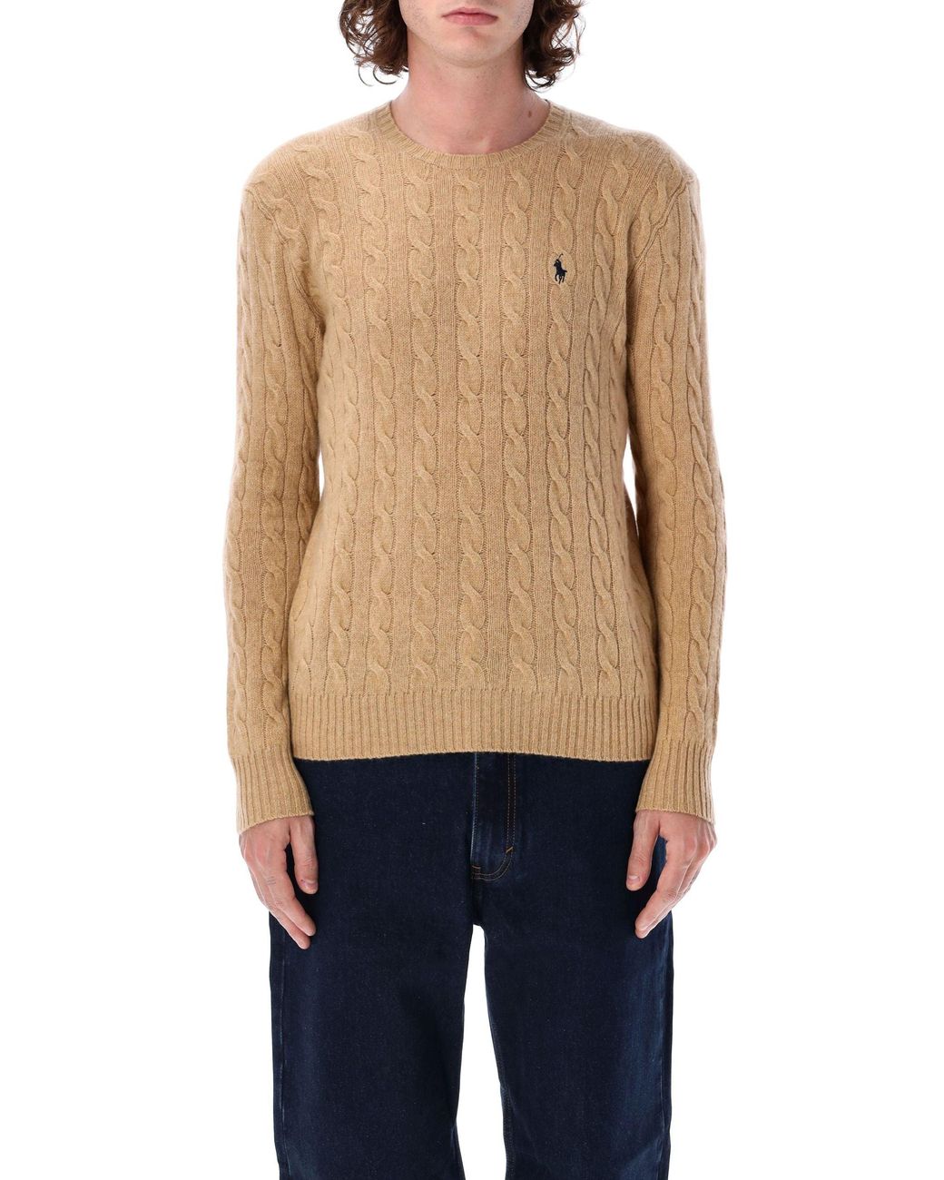 Polo Ralph Lauren Blue Cable Knit Sweater for men