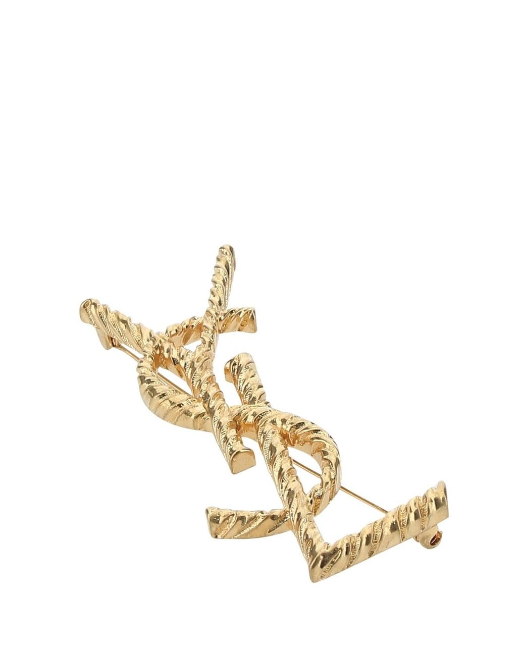 Saint Laurent Metallic Cassandre Brooche