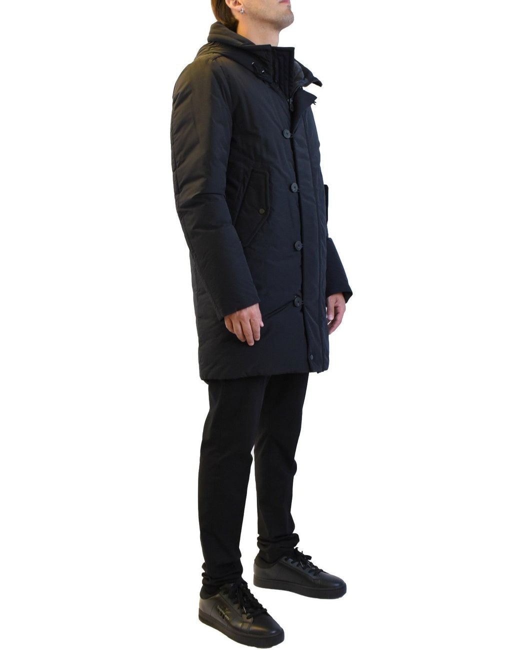 Peuterey Black Nylon Quilted Down Jacket