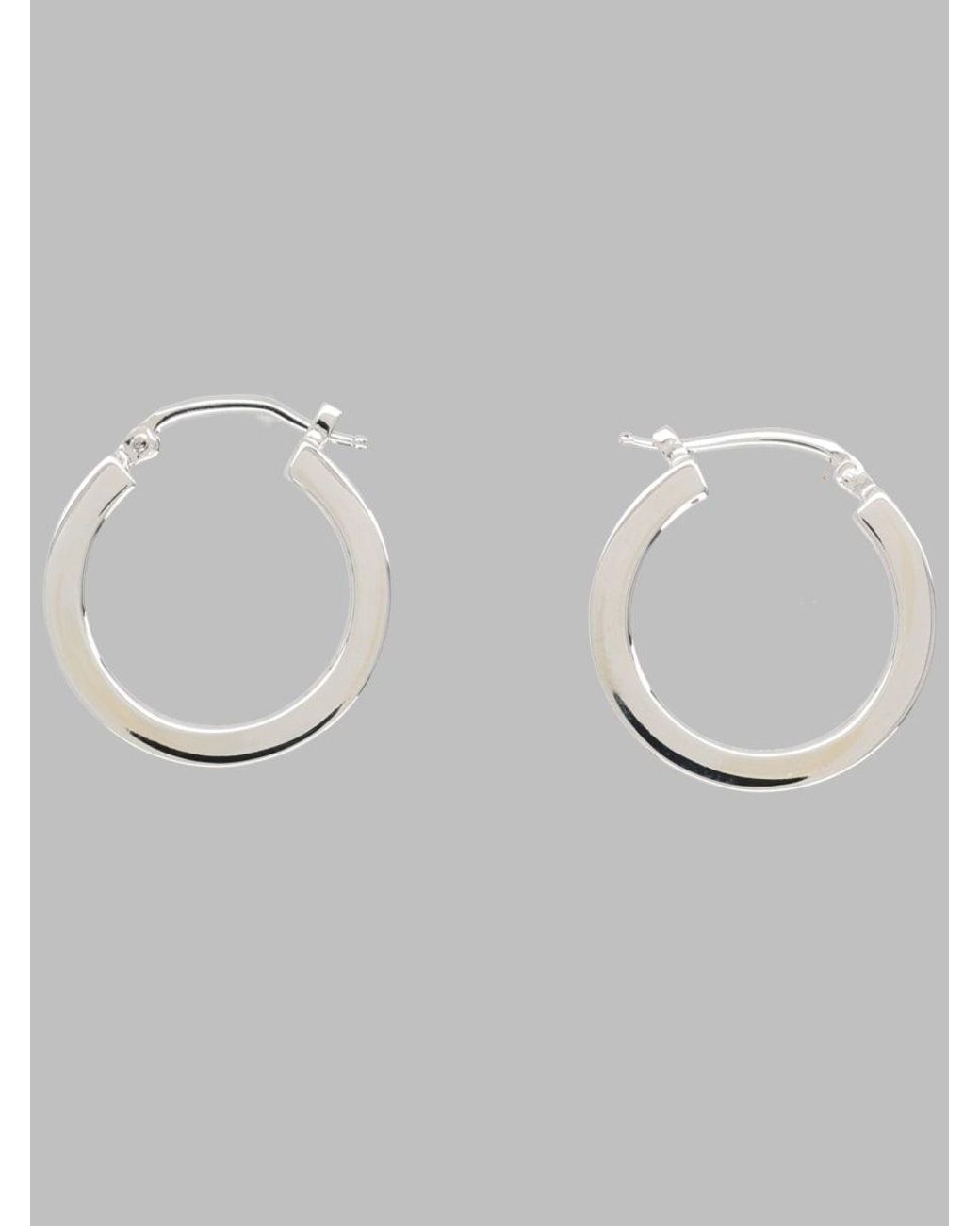 MM6 by Maison Margiela Gray Orecchini A Cerchio Con Logo
