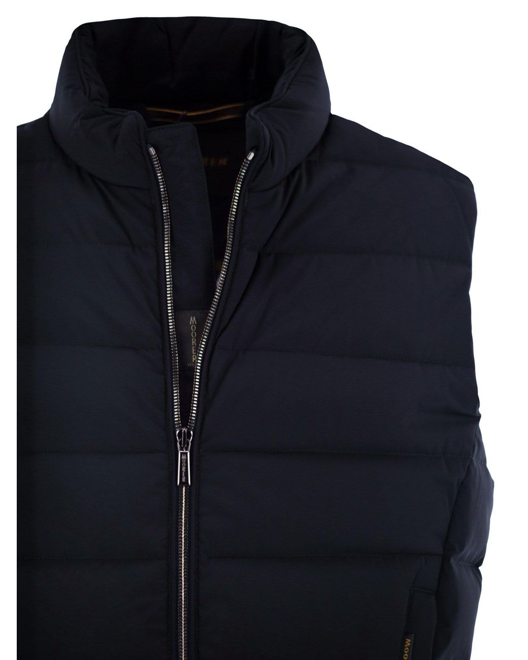 Moorer Blue Oliver Kn Padded Waistcoat for men