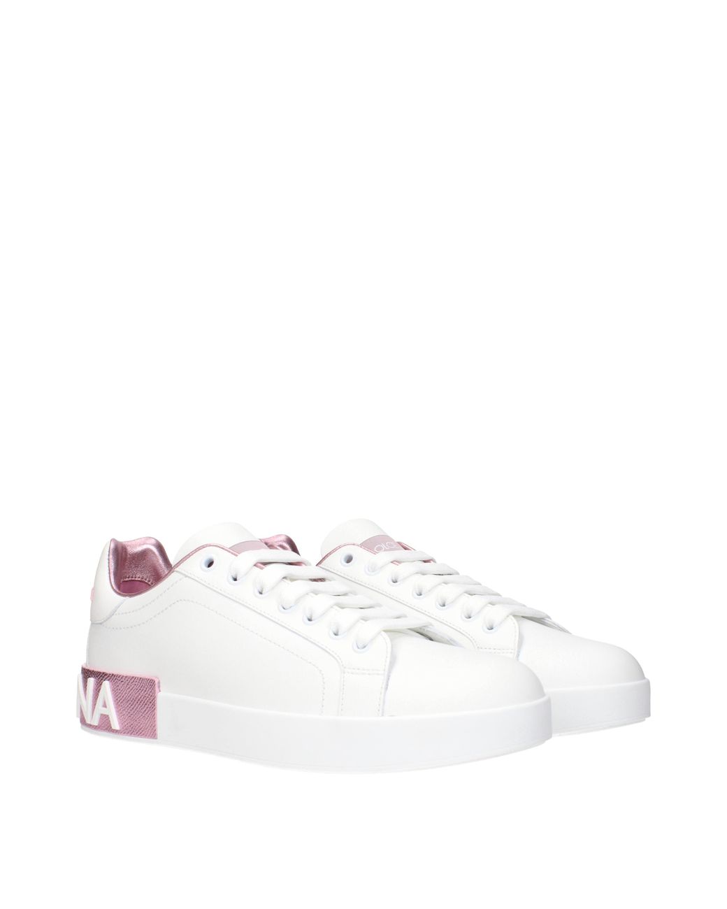 Dolce & Gabbana White Dolce&Gabbana Sneakers Portofino Leather