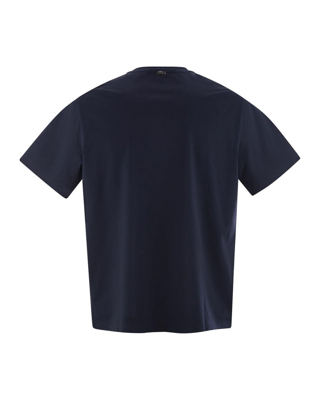 Herno Blue Stretch Cotton T Shirt