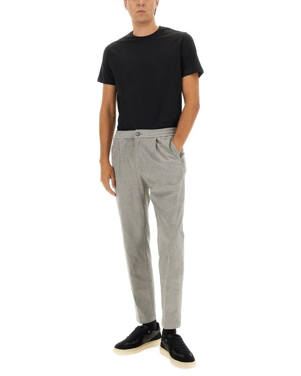Herno Black Cotton T-Shirt for men