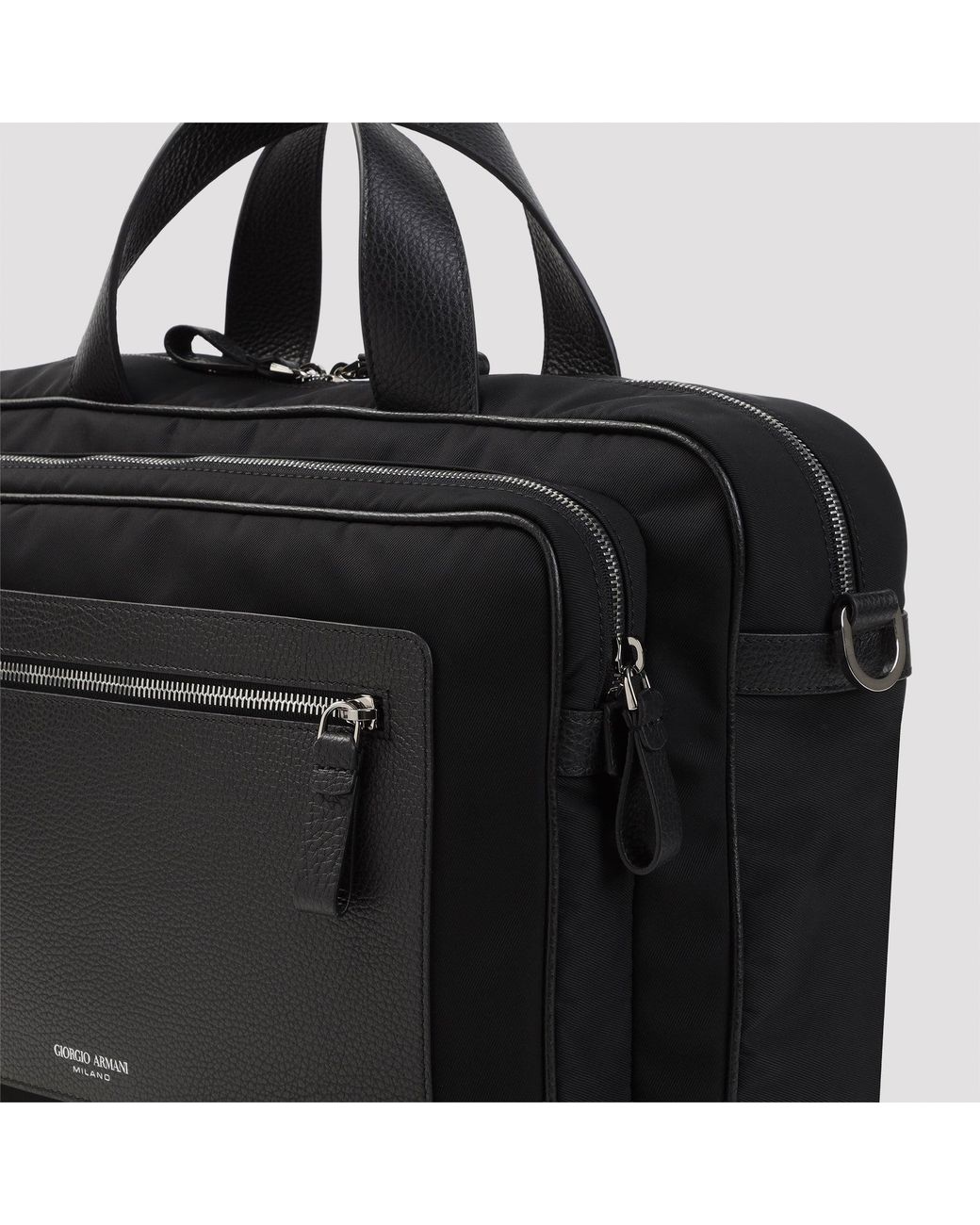 Giorgio Armani Black Briefcase Bag
