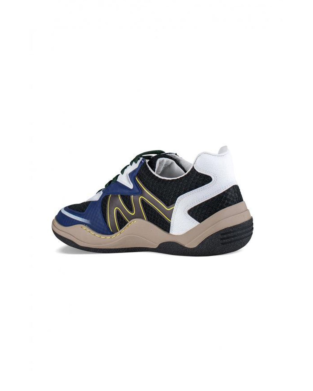 Lanvin Blue Low-Top Mesh Sneakers With Contrasting Inserts