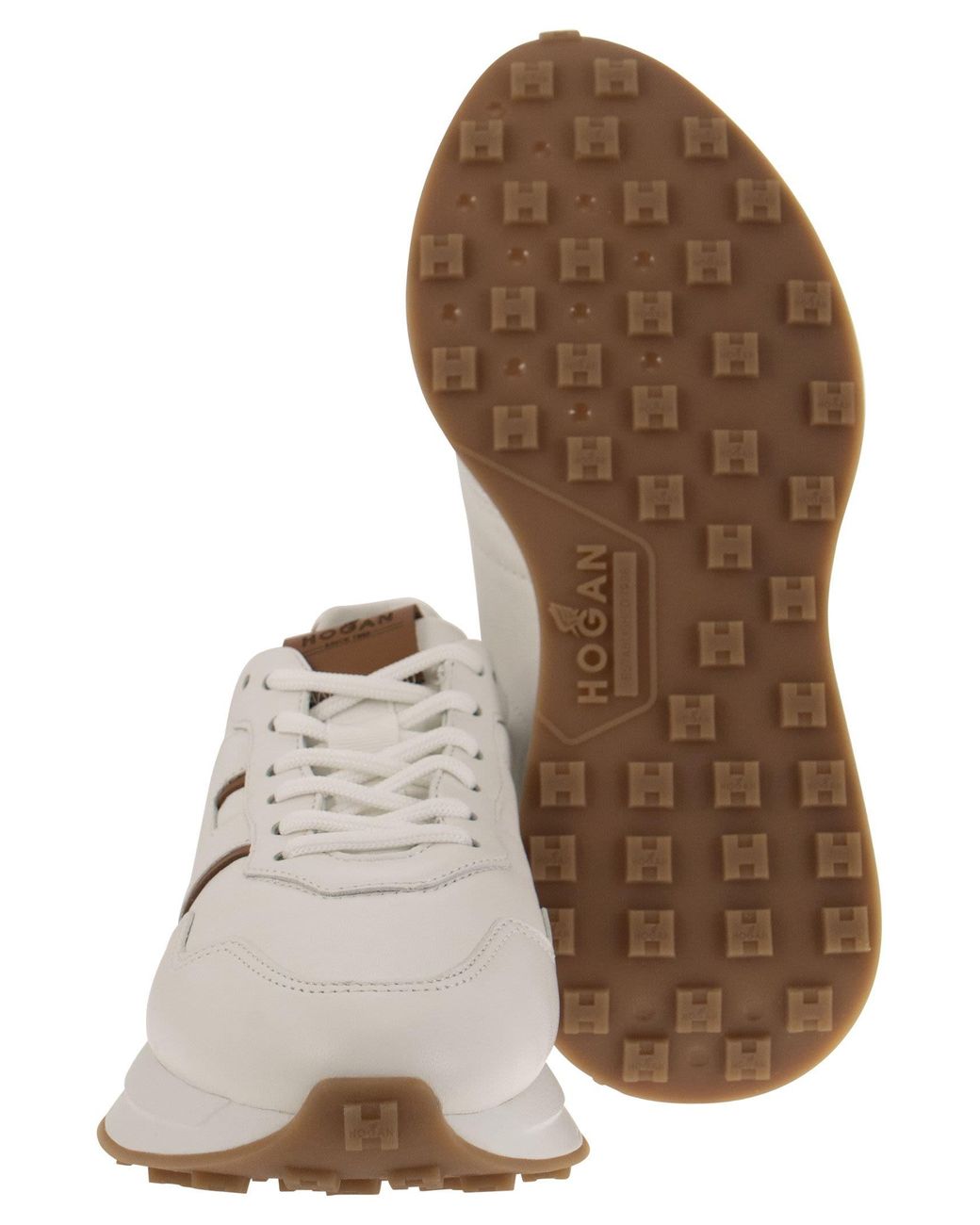 Hogan H641 Lederen Trainers in het White