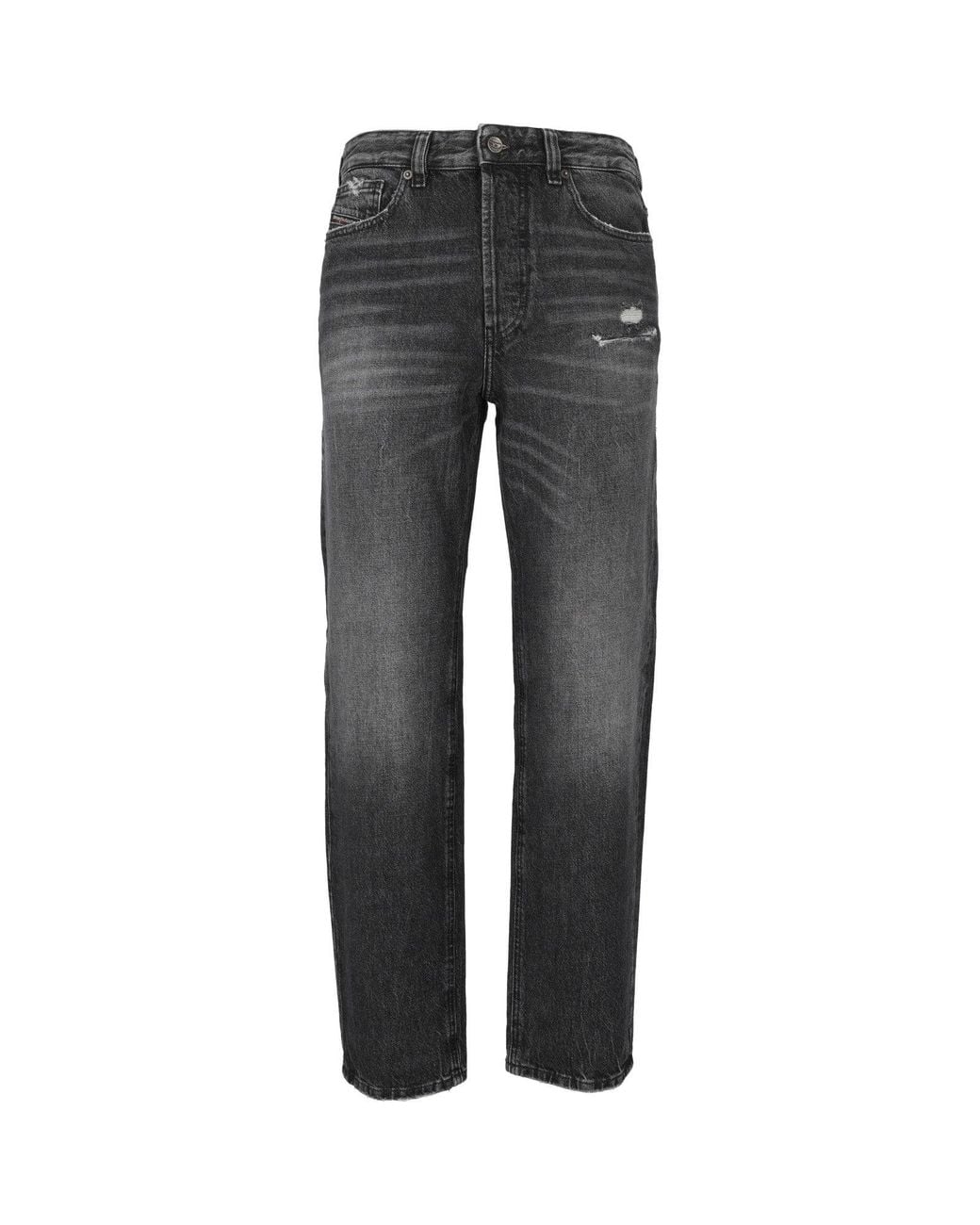 DIESEL Gray Mid-Rise 2024 D-Macs L.32 Jeans