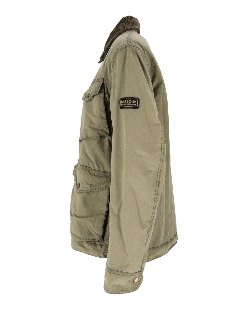 Barbour Green Winter Drifter Washed Wax Jkt