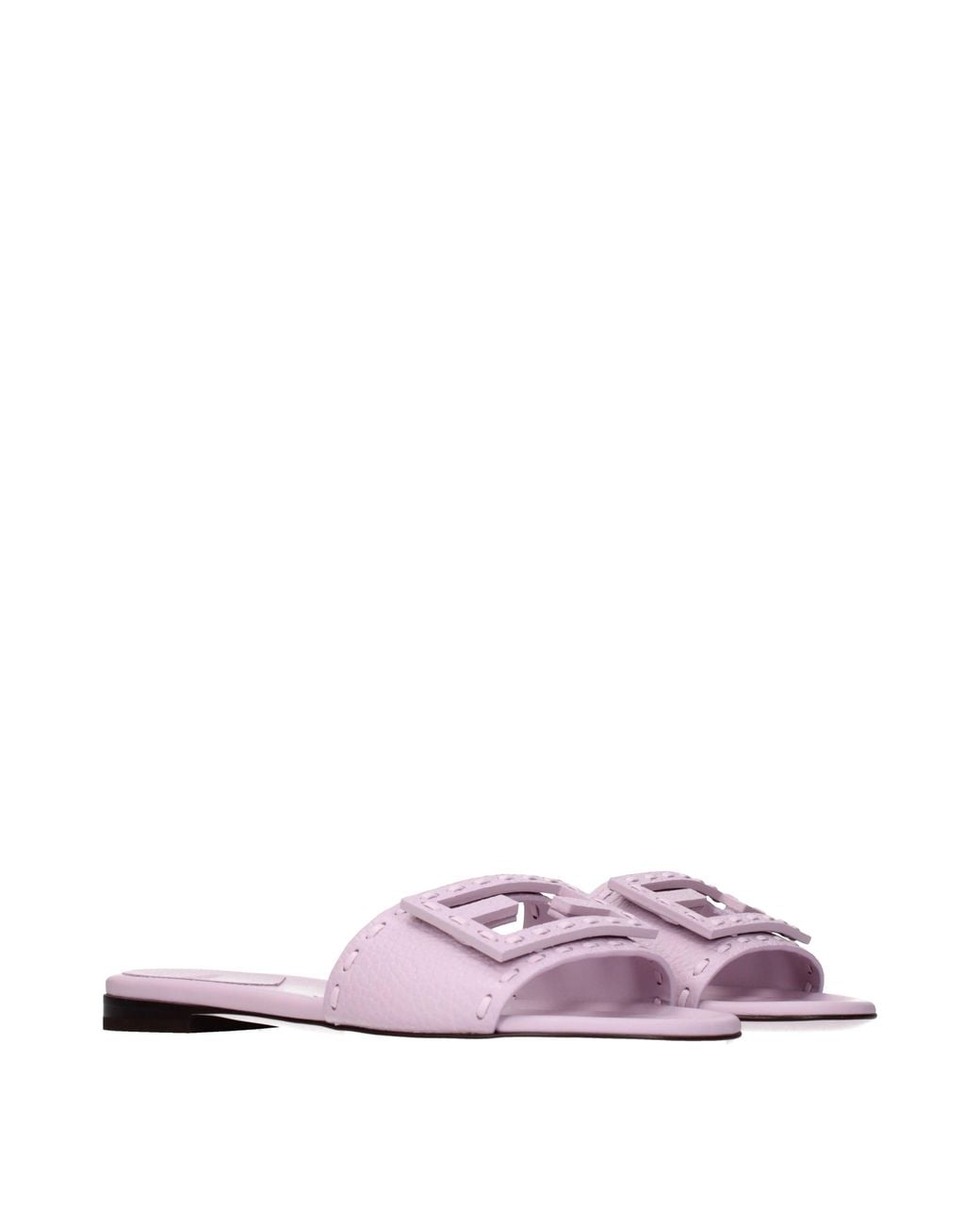 Fendi Pink Sandals And Clogs/Pastel Leather