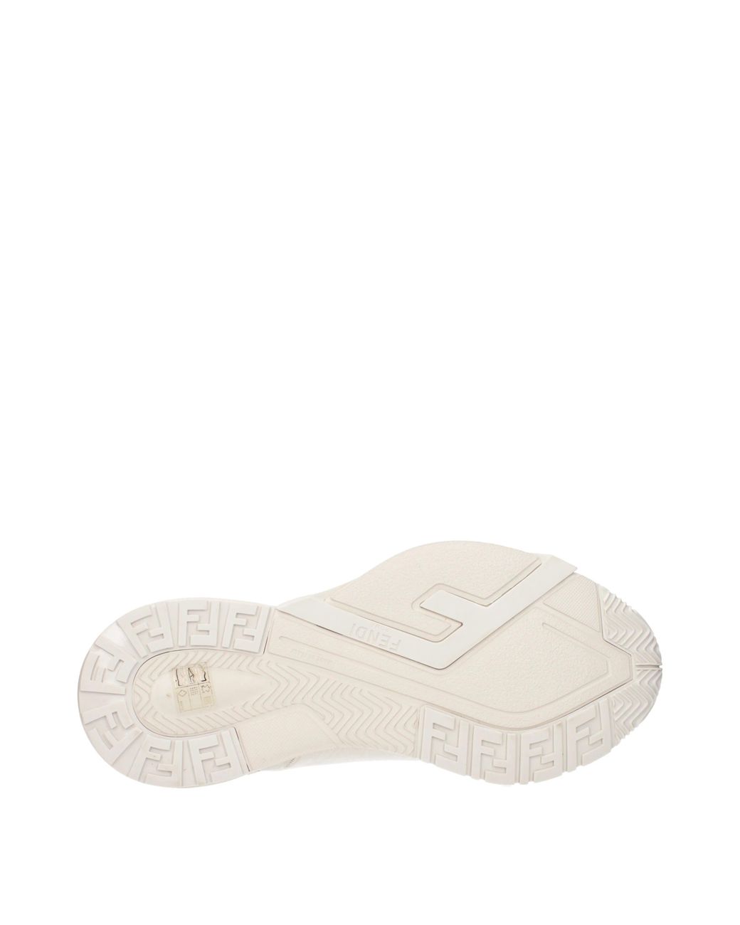 Fendi White Sneakers Flow Leather