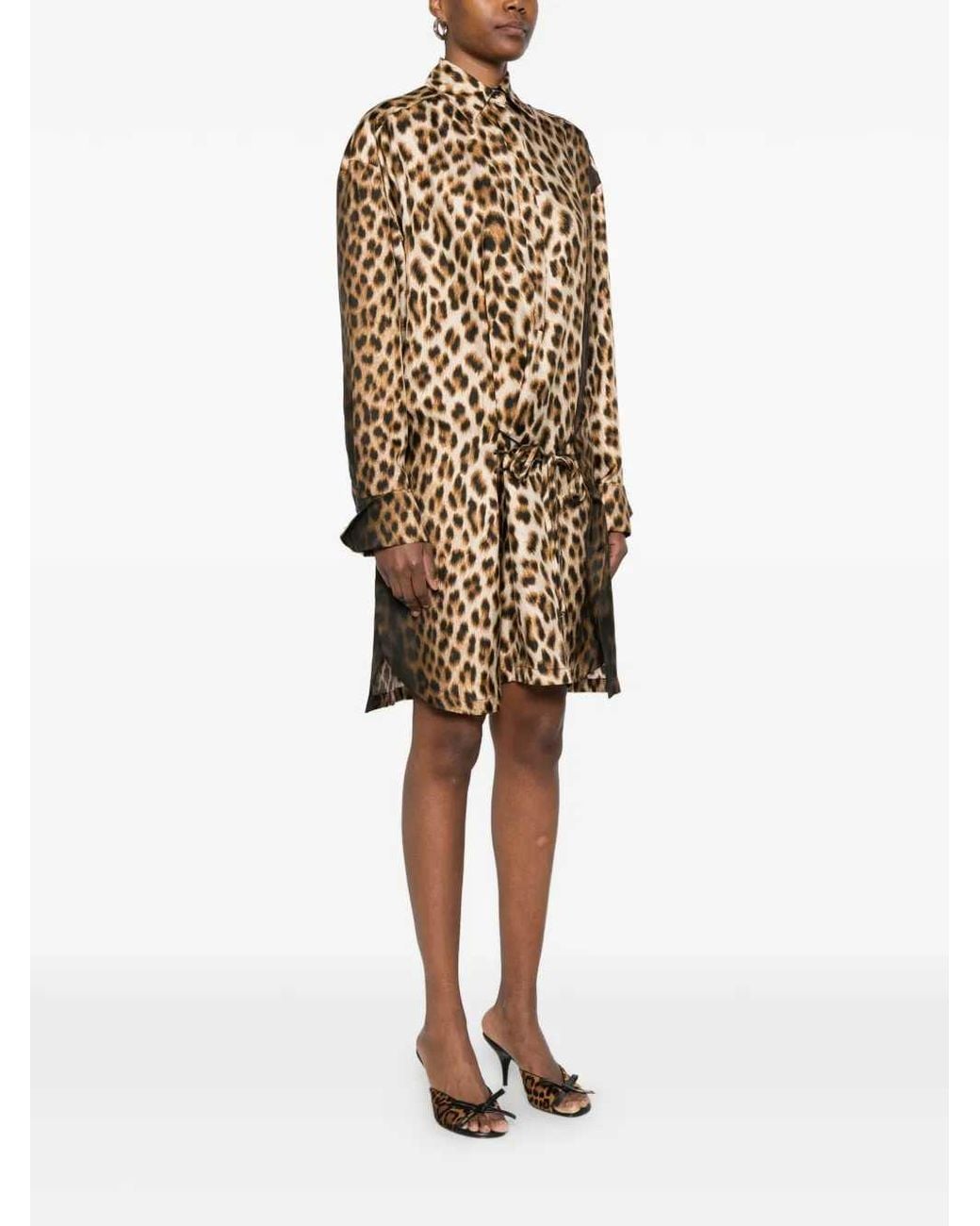 Sportmax White Leopard Midi Dress