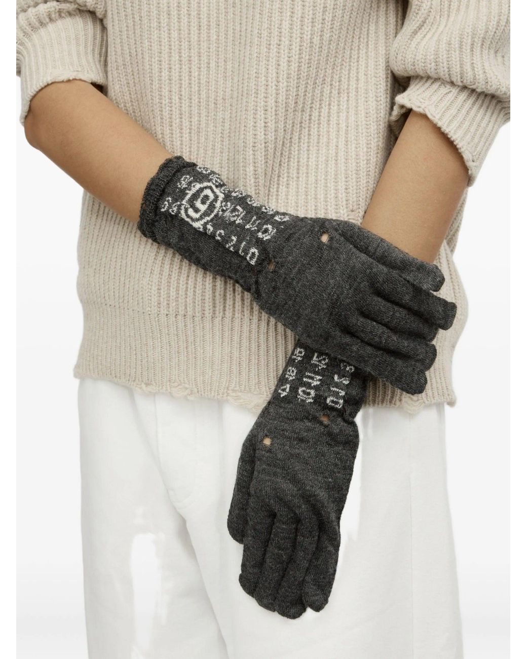 MM6 by Maison Margiela Black Gloves