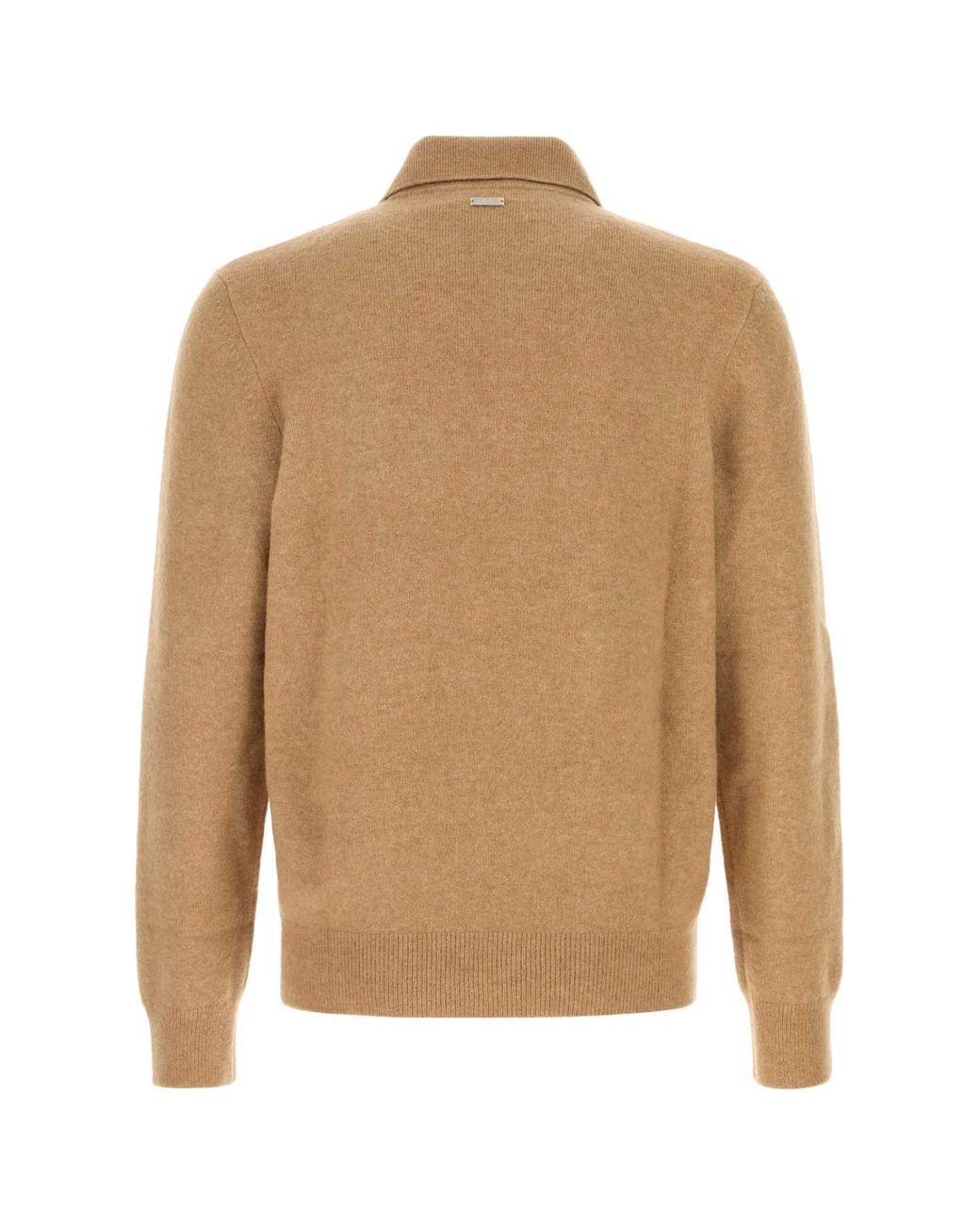 Ferragamo Natural Salvatore Stretch Camel Blend Polo Shirt for men