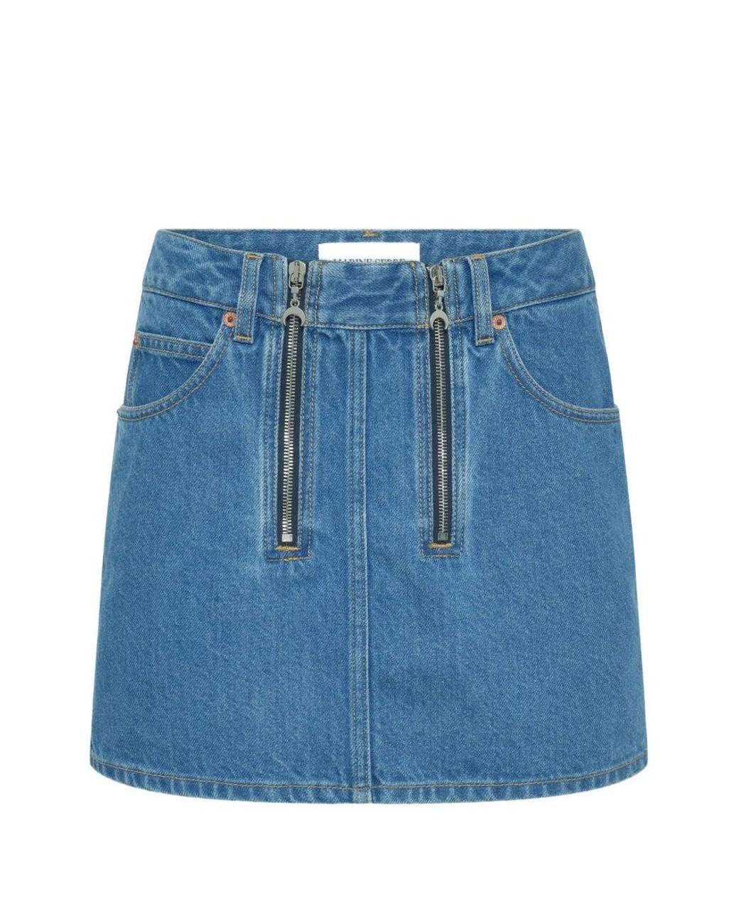 MARINE SERRE Blue Denim Mini Skirt