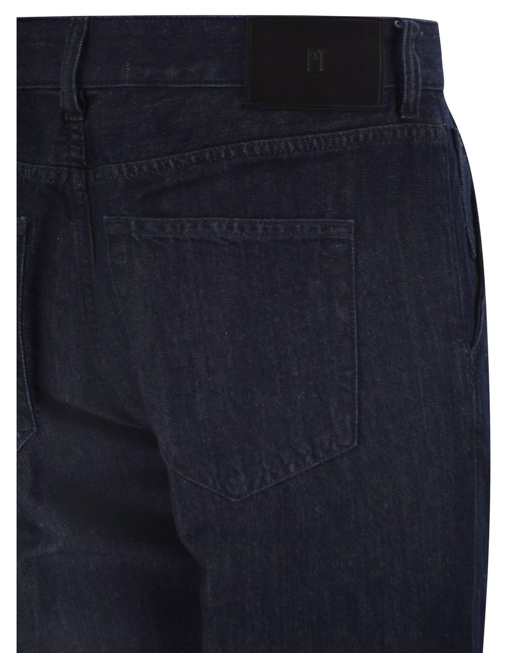 PT Torino Blue Tailored Cotton And Linen Blend Denim Jeans