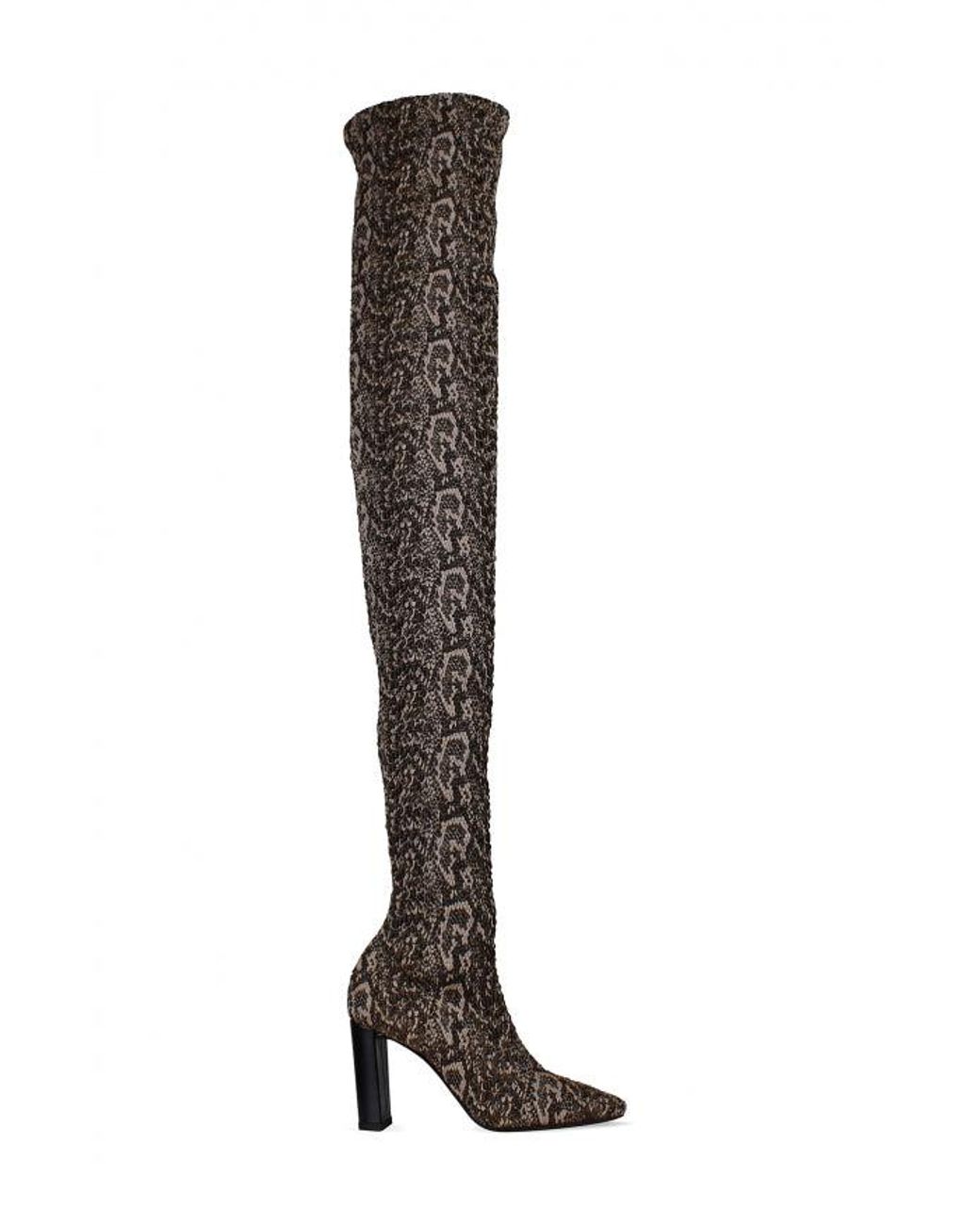 Saint Laurent Black Moon Thigh-High Boots