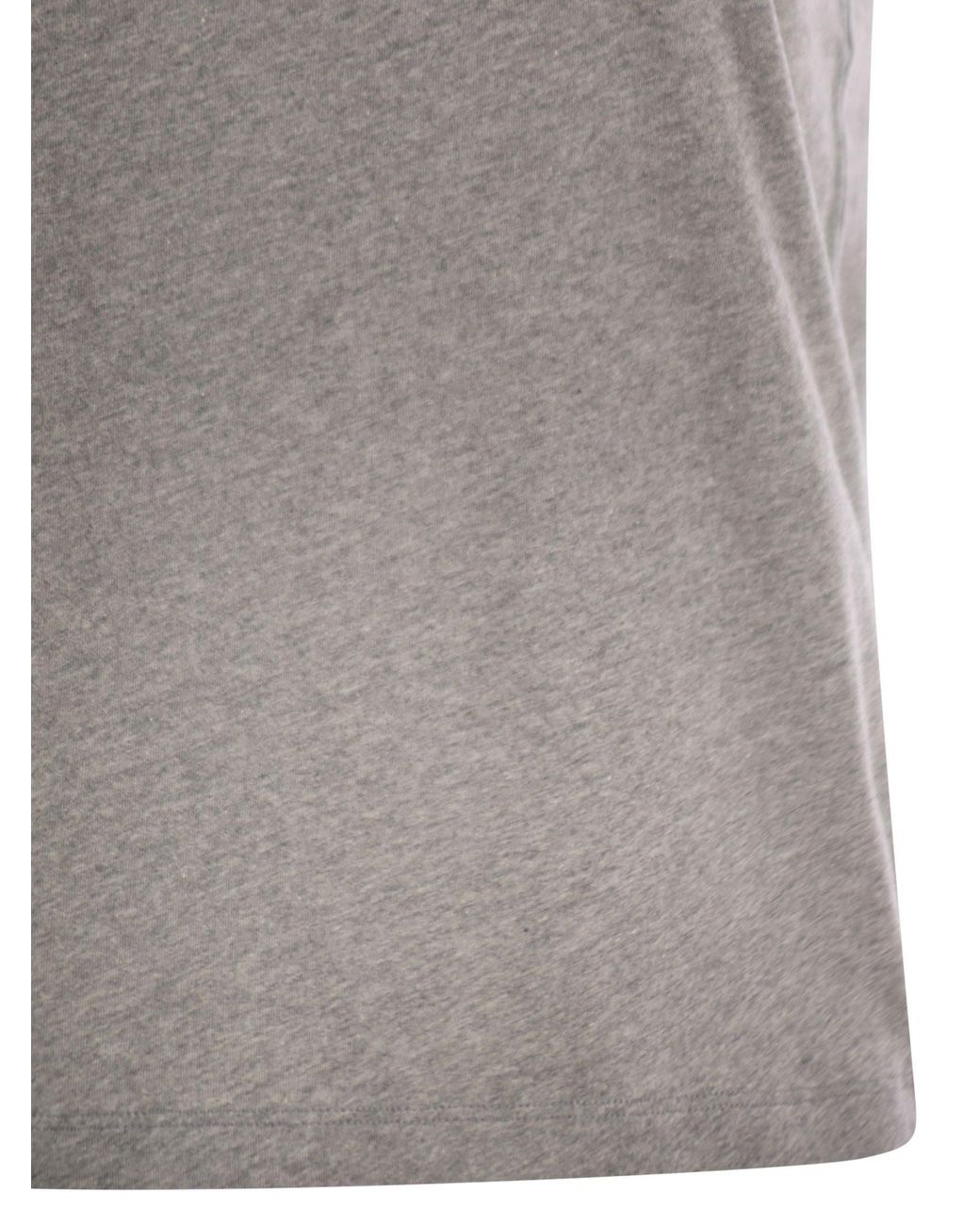 Majestic Gray Crew-Neck Short-Sleeved Cotton T-Shirt