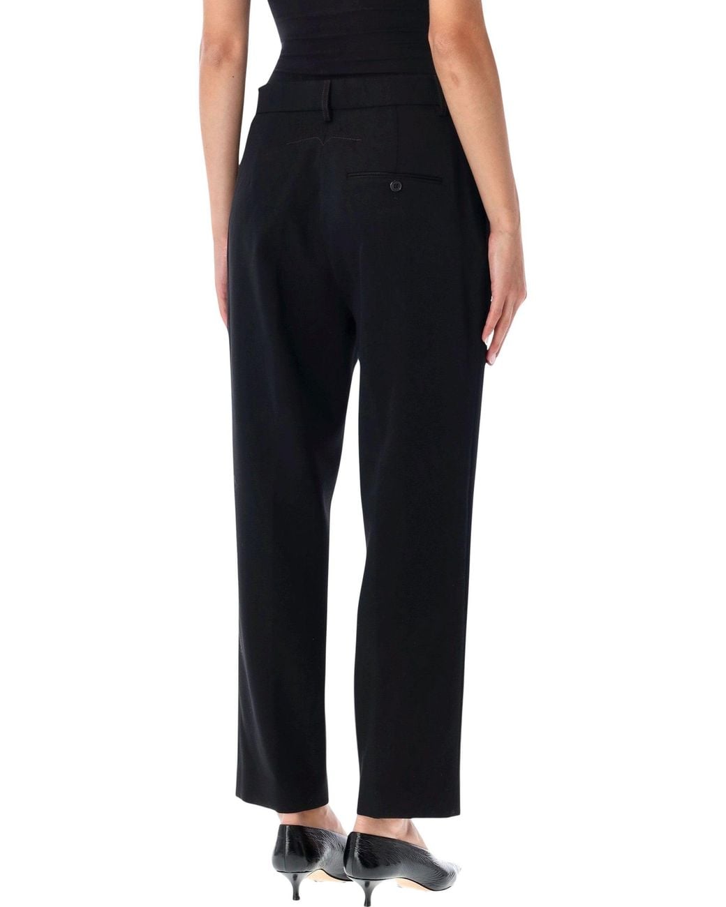 Lanvin Black Wool Cigarette Trousers
