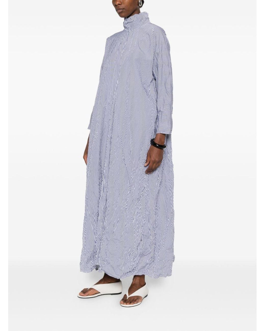 Daniela Gregis Purple Cotton Midi Dress