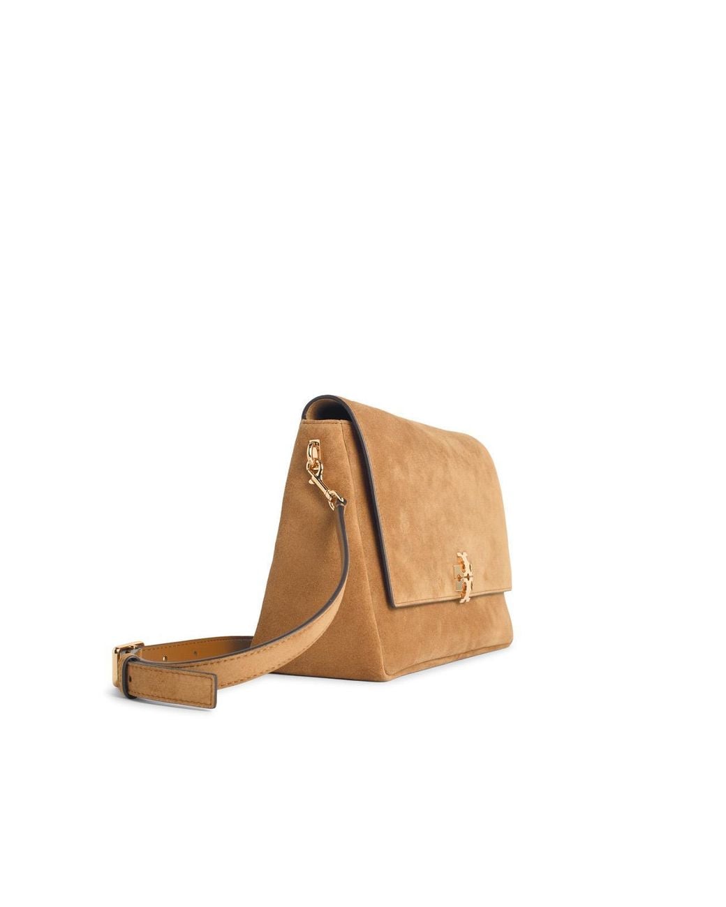 Tory Burch Natural Toffee 'Charlie' Medium Suede Shoulder Bag