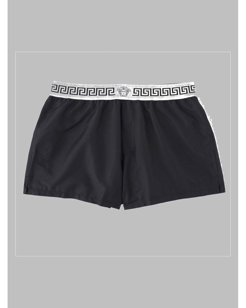 Versace Black Stretch Cotton Boxer Briefs for men