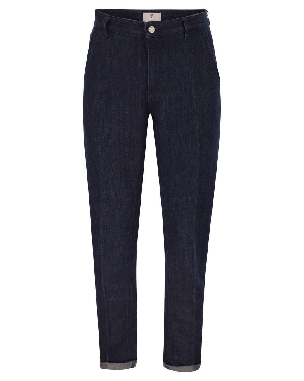 PT Torino Blue Tailored Cotton And Linen Blend Denim Jeans