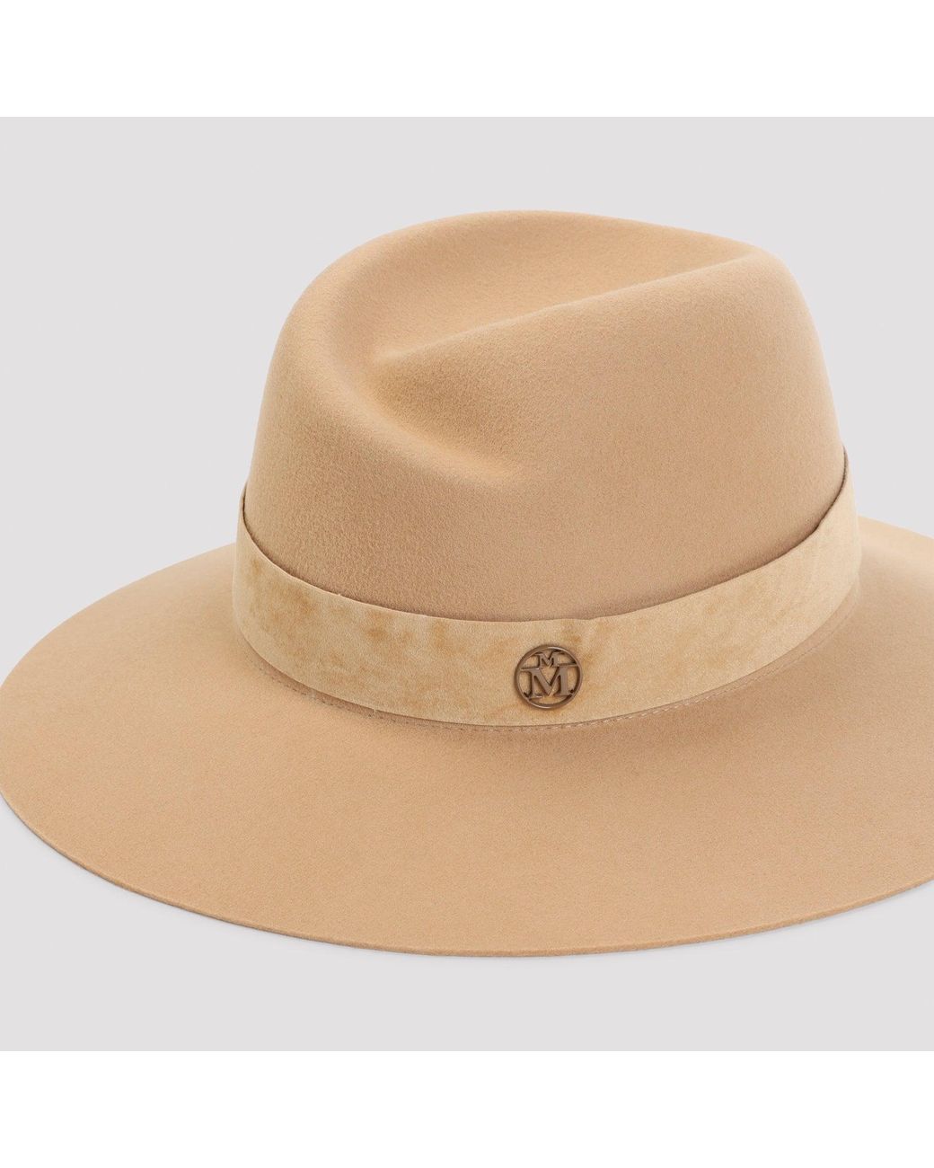 Maison Michel Natural Warm Virginie Suede Hat