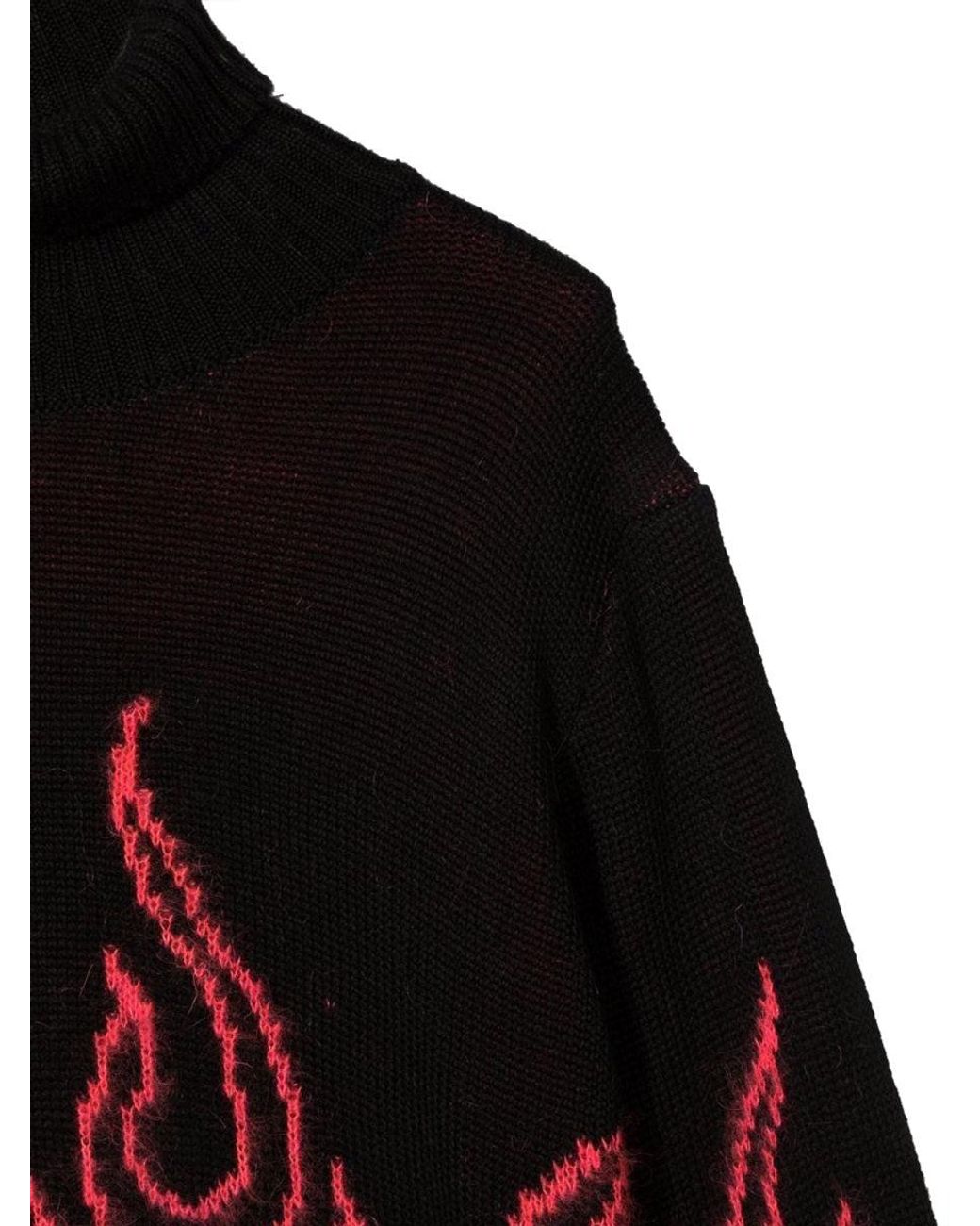 Vision Of Super Red Jumper High Neck With Flames